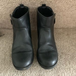 Black moto boots size 2